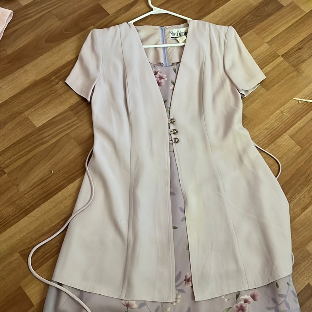 Lavender dress jacket attached with dress